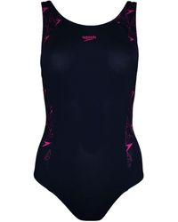 Speedo - Womens Boomstar Splice Flyback One Piece Swimming Costume - 32 Black/pink - Lyst