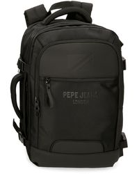 Pepe Jeans - Bromley Sac à Dos de Cabine Portable 15,6 Pouces Noir 30 x 44 x 18 cm Polyester Bagage à Main - Lyst