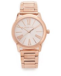 Michael Kors - Hartman Analogue Quartz Watch With Rose Gold-tone Stainless Steel Strap For Mk3491 - Lyst