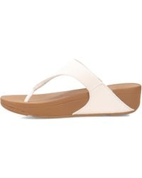 Fitflop - Tm Lulu Leather S Toe Post Sandals 4.5 Uk White - Lyst