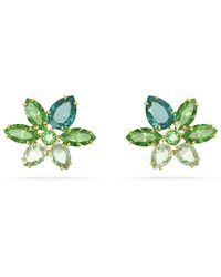 Swarovski - Pendientes de botón gema, tallas mixtas, flor - Lyst