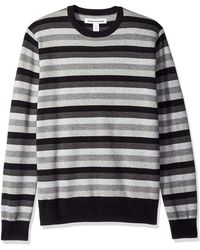 Amazon Essentials - Crewneck Sweater Voor ,zwart/multi Streep,xl-xxl - Lyst