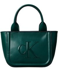 Calvin Klein - Tote Bag Tasche Bold Small With Strap mit Logo - Lyst