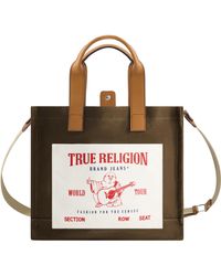 True Religion - Tote, Medium Travel Shoulder Bag With Adjustable Strap, Olive - Lyst