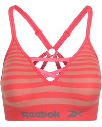 Reebok - S Seamless Crop Top Made From Durableworkout Active Wear With Removable Pads And Microfi Sports Bra - Lyst