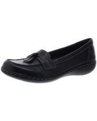 Clarks - Ashland Lily Loafer,navy Leather,9 Xw Us - Lyst