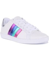 Guess - Jacobb Low Top Lace Up Leather Trainers - Lyst