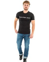 Calvin Klein - Calvin Klein Core Institutional Logo Slim Tee S/s T-shirts - Lyst