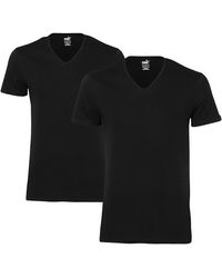 PUMA - 8 er Pack Basic V Neck T-Shirt Unterhemd V-Ausschnitt - Lyst