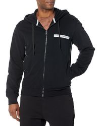 Emporio Armani - Sweat-Shirt zippé en éponge brossé pour Maillot de survêtement - Lyst