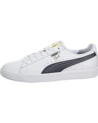 PUMA Rubber Clyde Nubuck Sneakers in Black for Men Lyst PUMA Rubber Clyde Nubuck Sneakers in Black for Men Lyst