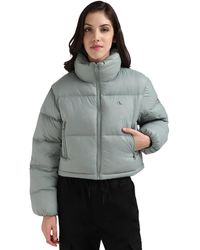 Calvin Klein - Pufferjacke Down Cropped Puffer Kurz - Lyst