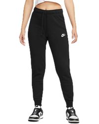 Nike - Dq5174-010 W Nsw Club Flc Mr Pant Tight Sportbroek Zwart/wit Maat L-t - Lyst