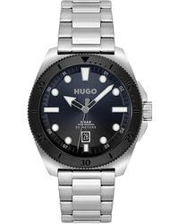 HUGO - Analogue Quartz Watch For Men With Silver Stainless Steel Bracelet - 1530305 - Lyst