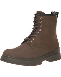 HUGO - Ryan Nubuck Leather Lace Up Boot Hiking Shoe - Lyst