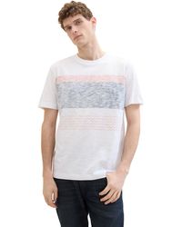 Tom Tailor - Basic Sommer-T-Shirt mit Streifen - Lyst