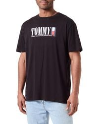 Tommy Hilfiger - Uomo T-Shirt iche Corte Regular Flag con Logo Grande - Lyst