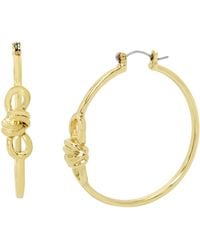 Steve Madden - Orecchini a cerchio da donna con triplo nodo - Lyst