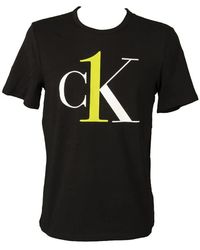 Calvin Klein - T-Shirt Uomo Maglietta ica Corta Girocollo Cotone CK Articolo NM1903E S/S Crew Neck - Lyst