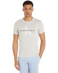 Calvin Klein - S Seasonal Monologo Tee J30j320806 S/s T-shirts - Lyst
