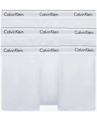 Calvin Klein - 3er Pack Boxershorts Trunks Baumwolle mit Stretch - Lyst