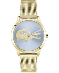 Lacoste - Orologio con Movimento al Quarzo a Tre Lancette da Donna Collezione CROCODELLE con Cinturino in Maglia Metallica in Acciaio - Lyst
