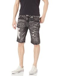 True Religion - Ricky Super T with Clean Hem Jeans-Shorts - Lyst