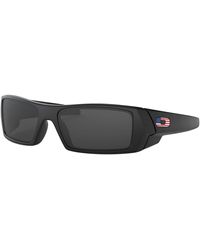 Oakley - Gascan Oo9014 Sunglasses For Men Matte Black/gray - Usa Icon (11-192) Bundle With Leash +visiova Accessories - Lyst