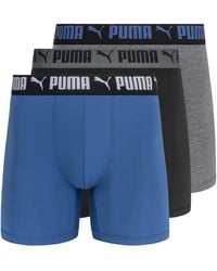 PUMA - 3 Pack Athletic Fit Boxer Briefs - Lyst