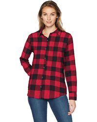 Amazon Essentials - Long-sleeve Classic-fit Lightweight Plaid Flannel Shirt Shirt - Lyst
