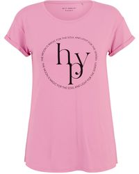 Betty Barclay - Rundhals-Shirt mit Aufdruck Pink/Schwarz,L - Lyst