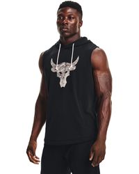 Under Armour - Project Rock Terry Sleeveless Hoodie - Lyst