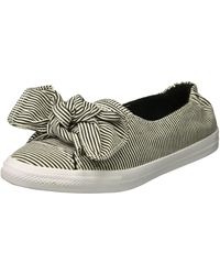 converse women's knot striped chambray slip on sneaker
