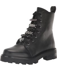 Karl Lagerfeld - Paris Mela Platform Combat Boot With Pins - Lyst