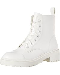 Cream Lace Up Boots for Women - Up to 67% off | Lyst