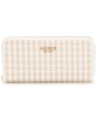 Guess - Geldbörse Phaedra SLG Zip Around Wallet White Multi weiß - Lyst