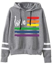 Superdry - Lalaluka Hooded Pullover Women's Sweat Jacket Casual Rainbow Print Long Sleeve Pullover With Hood Winter Sweatshirt With Hood - Lyst