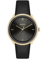 HUGO - Analog Quarzuhr Unisex mit Schwarzes Wechselband Set - 1520024 - Lyst