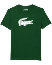 Lacoste - Kurzarmshirt Krokodil-T-Shirt aus atmungsaktivem Jersey mit 3D Print - Lyst