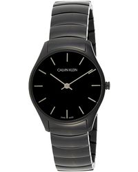 Calvin Klein Reloj Analógico-Digital para Adultos de Cuarzo con Correa en Acero Inoxidable K4D21441 - Negro