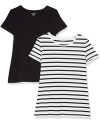 Amazon Essentials - T-Shirt Col Rond à ches Courtes Coupe Classique - Lyst