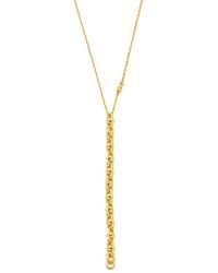 Michael Kors - Premium Astor Link Gold-tone Sterling Silver Lariat Necklace - Lyst