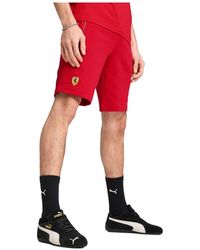 PUMA - S Scuderia Ferrari Hp Race Sweat Shorts Red Size Xl - Lyst