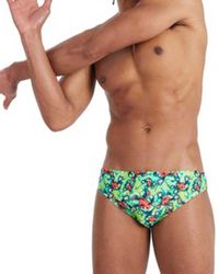 Speedo - Allover 5cm Swimming Briefs Endurance+ Watermelon Green Trunks - Lyst