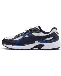 PUMA - Axis Plus 90s Trainers White-peacoat-galaxy Blue 6.5 - Lyst