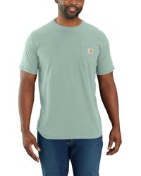Carhartt - Force Relaxed Fit Midweight Short Sleeve Pocket Tee Blue Surf Lg - Lyst