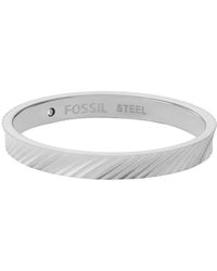 Fossil - Harlow Silver -Ring Edelstahl JF047570405 Edelstahl ohne Edelsteine - Lyst