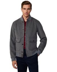 Hackett - Wool Bomber Jacket - Lyst