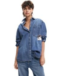 Desigual - T- Shirt tissé à ches Longues pour Blouse - Lyst