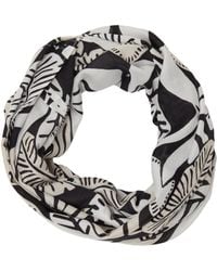 S.oliver - Loop-Schal aus Viskose mit floralem Muster schwarz ONESIZE - Lyst
